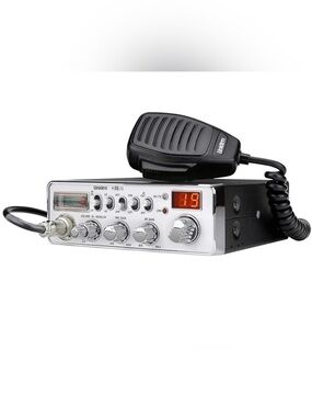 Uniden PC68LTX Silver and Black CB Radio with Hand Microphone New No Box